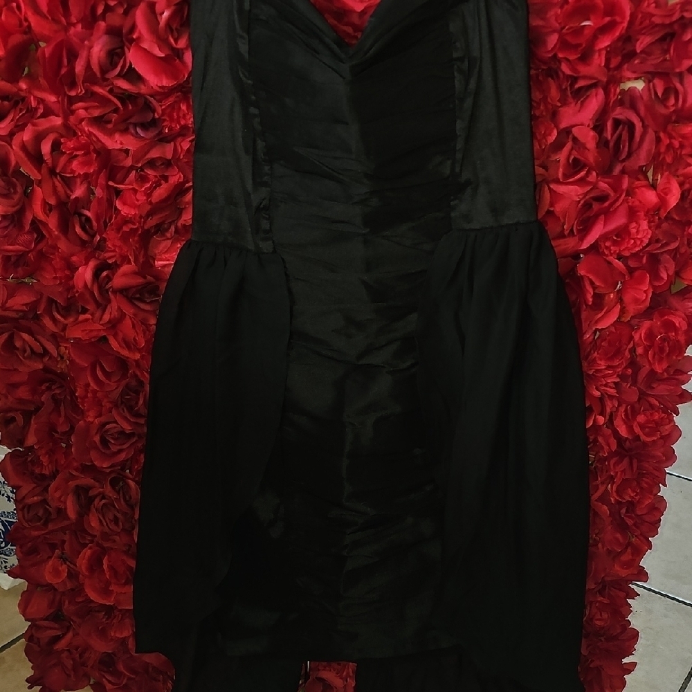 Mystic NWT Women's Elegant Black High Low Dress Size Xlarge TAG BLANK